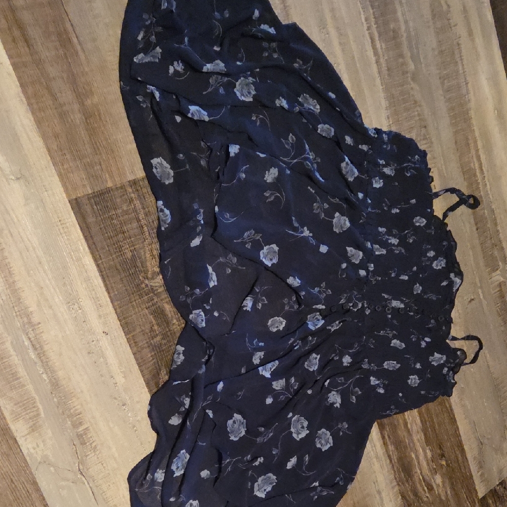 torrid Navy Floral Lace-Trim Cami